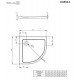 Душевой поддон RADAWAY Doros A 800x800x45 SDRA8080-01