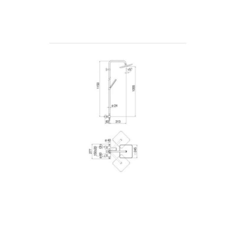 Душевая система с термостатом Nobili Acquaviva VV103030/31BM