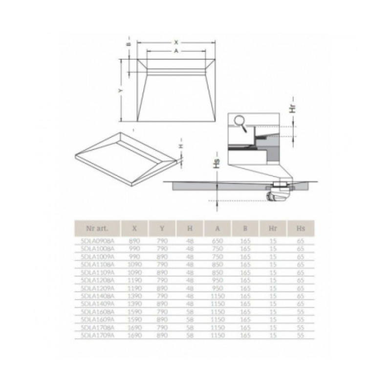 Душевая плита RADAWAY 990х890 5DLA1009A