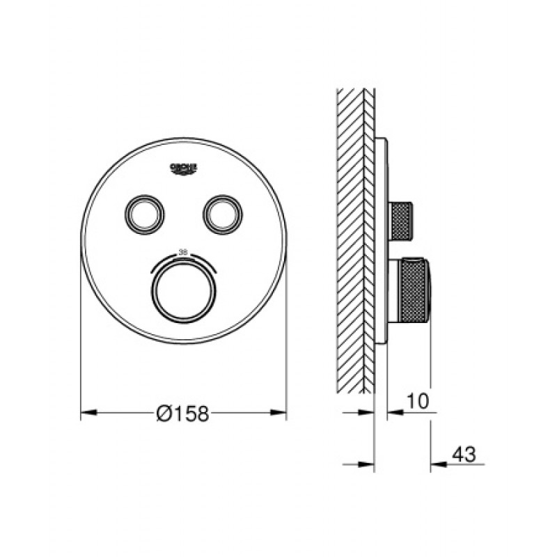 Термостат Grohe Grohtherm SmartControl 29119000