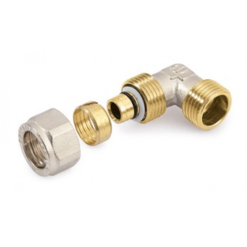Кут GENERAL FITTINGS 16х1/2" із зовнішнім різьбленням