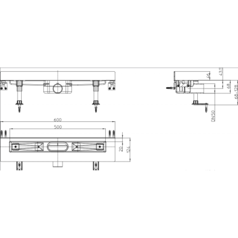 Душовий лоток HL50WU.0/60