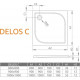Душовий піддон RADAWAY Delos C 800х800х45 SDC0808-01