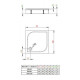 Душевой поддон + фронтовая панель RADAWAY Delos C 800х800х145 4C88170-03