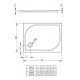 Душевой поддон RADAWAY Delos D 800х750х45 4D87545-03