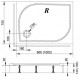 Душевой поддон + фронтовая панель RADAWAY Delos D 900х750х145 4D97514-03L
