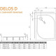 Душевой поддон + фронтовая панель RADAWAY Delos D 1000х750х155 4D17515-03L