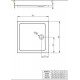 Душовий піддон RADAWAY Doros Plus C 1000х1000х45 SDRPC1010-01