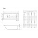 Ванна акриловая Radaway Nea 1500x700 WA1-02-150x070U