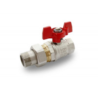 Кран шаровый RUB 3/4" НВ с американкой