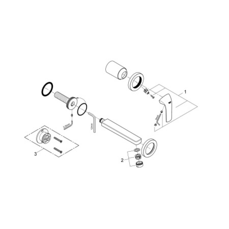 Змішувач для раковини вбудований Grohe BauCurve 20288000