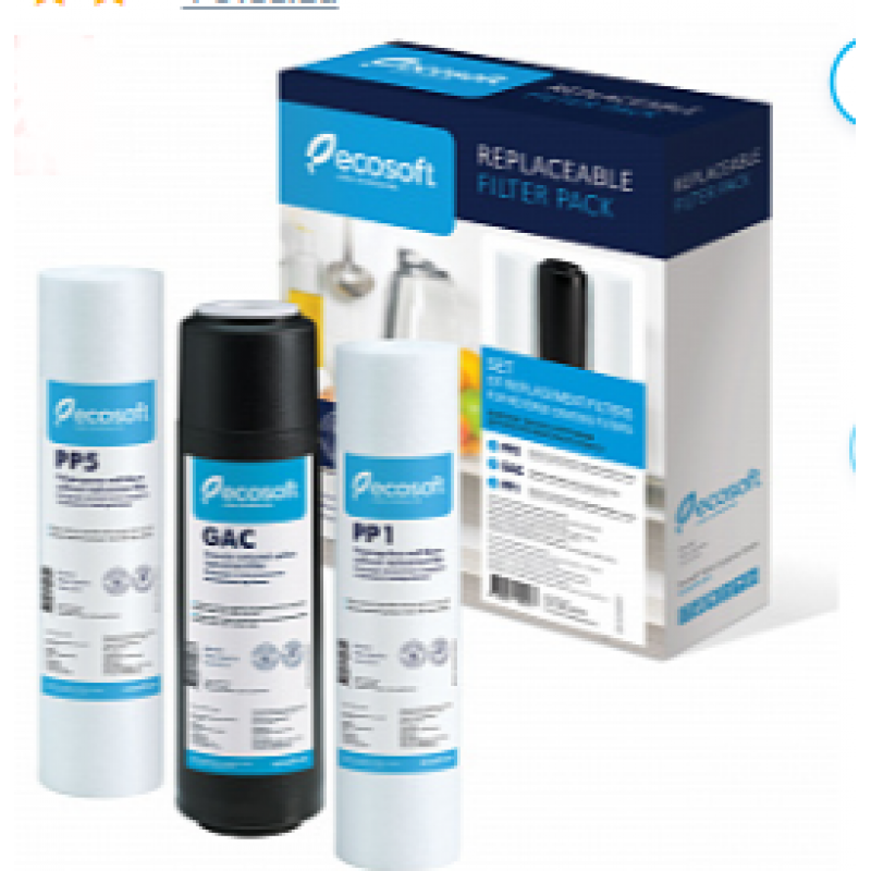 Комплект картриджей Ecosoft 1-2-3 для фильтров обратного осмоса CPV3ECOSTD