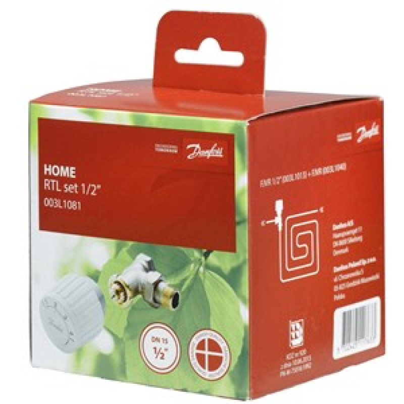 Комплект для теплого пола Danfoss RTL 15 угловой 003L1081