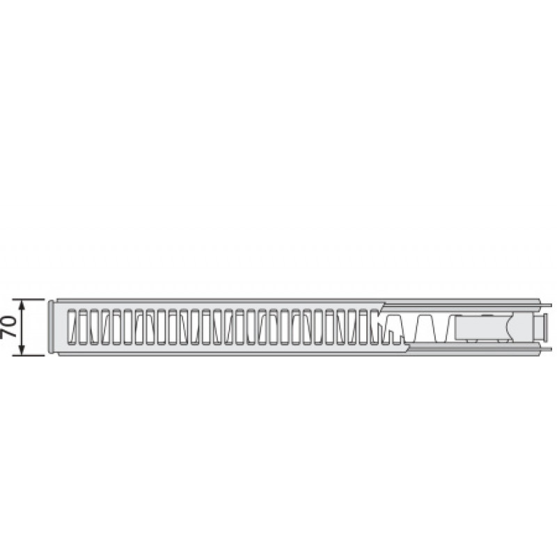 Стальной радиатор Purmo Ventil Compact 21 тип 400х1200 мм