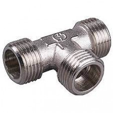 Тройник General Fittings латунный никелированный 1/2" ННН 270010N040404A