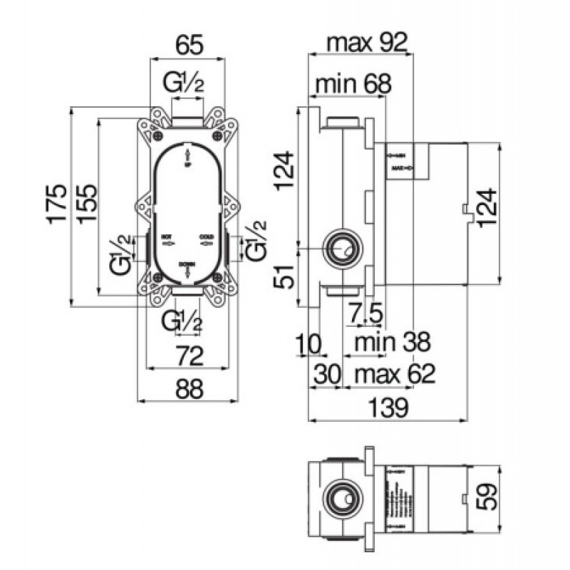 Встроенная часть смесителя Nobili WE81100