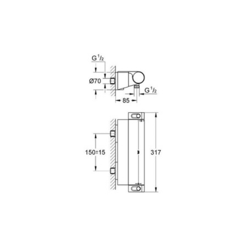 Змішувач для душу Grohe Grohtherm 2000 34469001