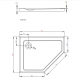 Душевой поддон RADAWAY Doros PT E 1000х900х50 R SDRPT1090-01-64SR