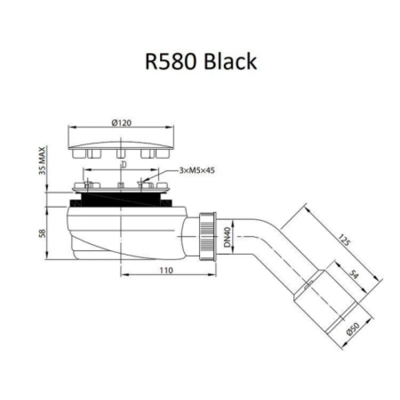 Сифон для душового поддона Radaway R580B
