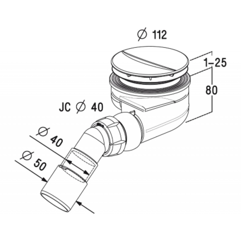 Сифон для душового поддона Radaway TB90P
