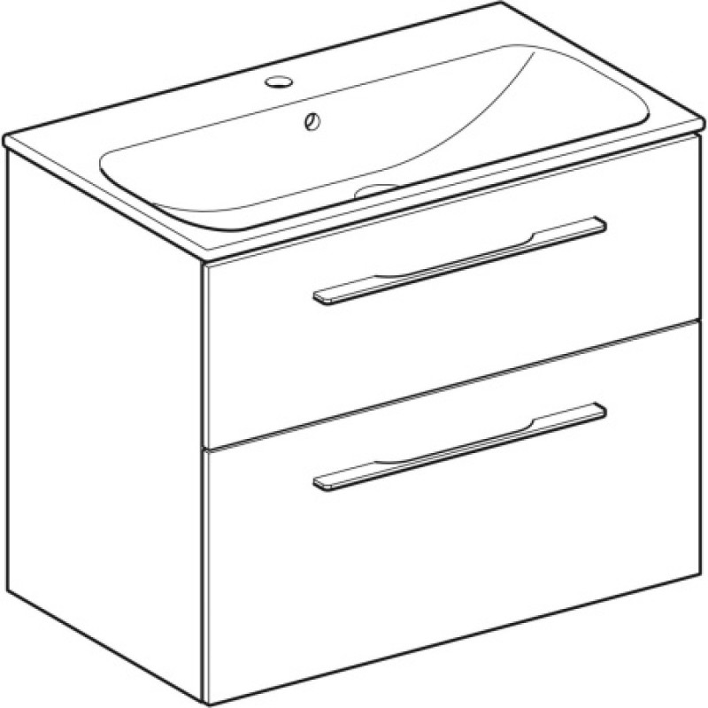 Комплект (тумба+раковина) Geberit Selnova Square 800х480 501.240.00.1