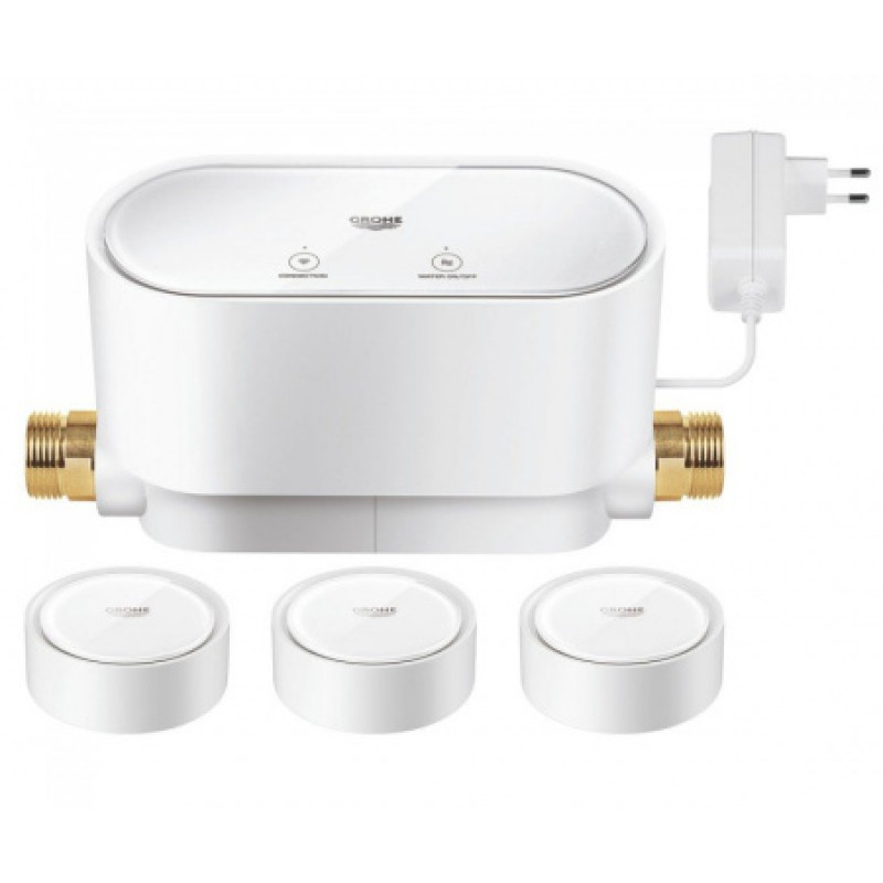 Комплект: Інтелектуальний контролер води Grohe SenseGuard + 3 Датчик води Grohe Sense 22502LN1