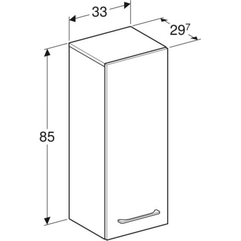 Пенал Geberit Selnova Square 850х330 501.276.00.1
