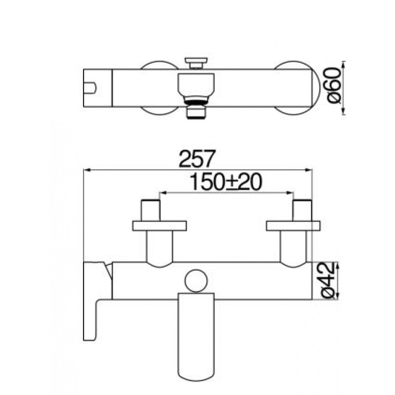 Змішувач для ванни Nobili Lira LR116110/1CR