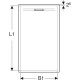 Душевой поддон Geberit Sestra 1200х900