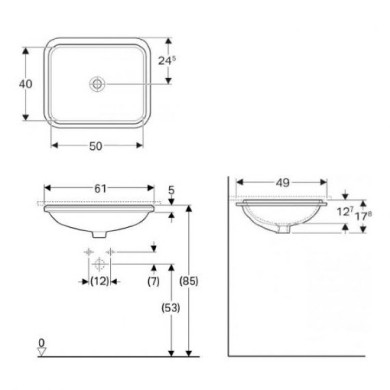 Раковина Geberit VariForm 580х490 мм 500.767.01.2