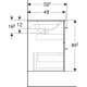Комплект (тумба+раковина) Geberit Selnova Square 600х480 501.238.00.1