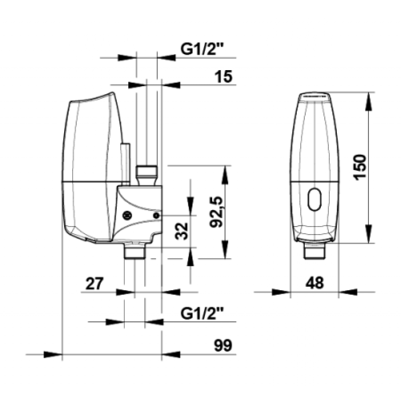 Клапан смыва для уриналов Presto Sensao 8400 N 55370