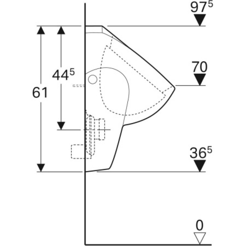 Уринал Geberit Selnova 500.344.01.1