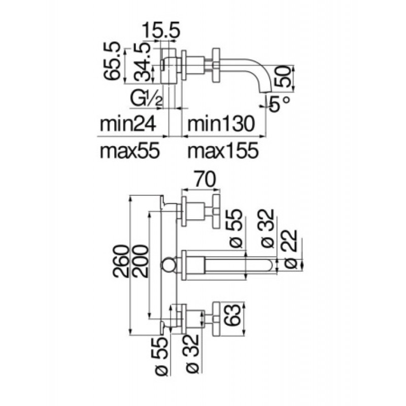 Змішувач для раковини Nobili Lira LR116298CR
