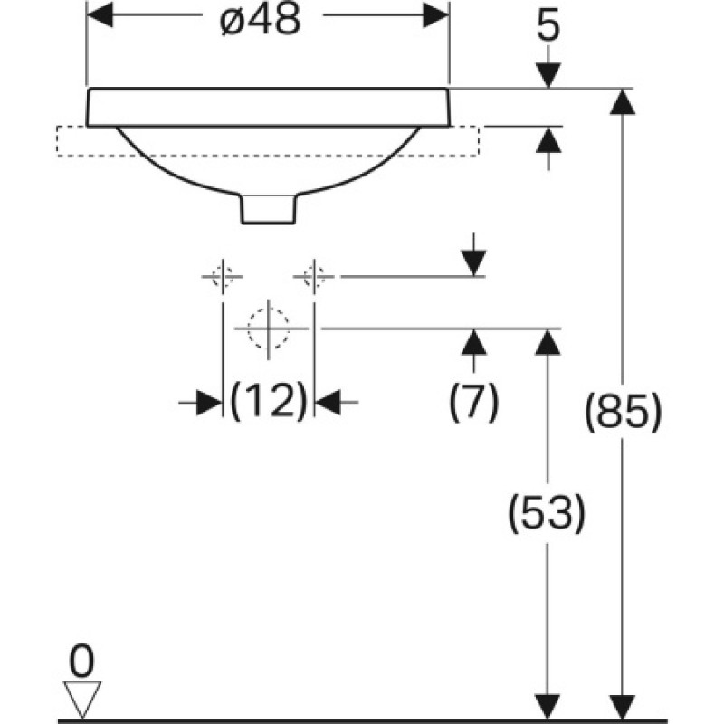 Раковина Geberit VariForm 480 мм 500.705.01.2