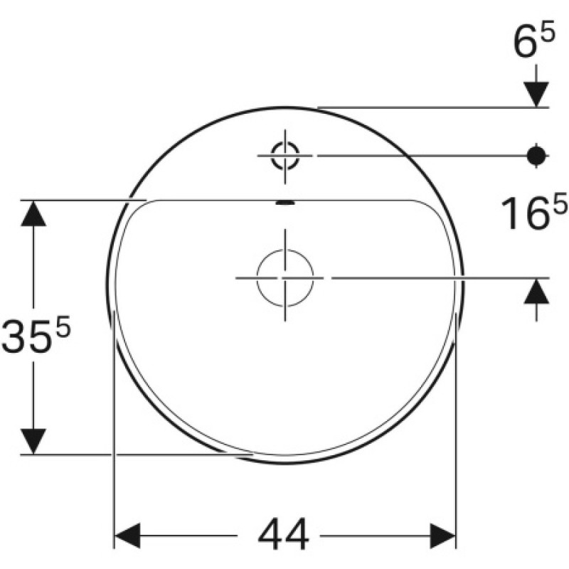 Раковина Geberit VariForm 480 мм 500.705.01.2