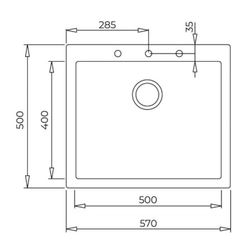 Кухонная мойка Teka Forsquare 500х400 115230009