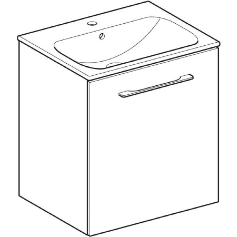 Комплект (тумба+раковина) Geberit Selnova Square 600х480 501.255.00.1
