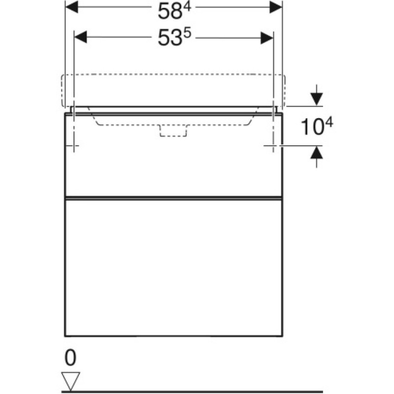 Тумба под умывальник Geberit Smyle Square 600х480 500.352.00.1