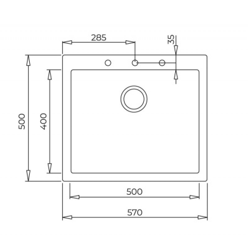 Кухонная мойка Teka Forsquare 500х400 115230007