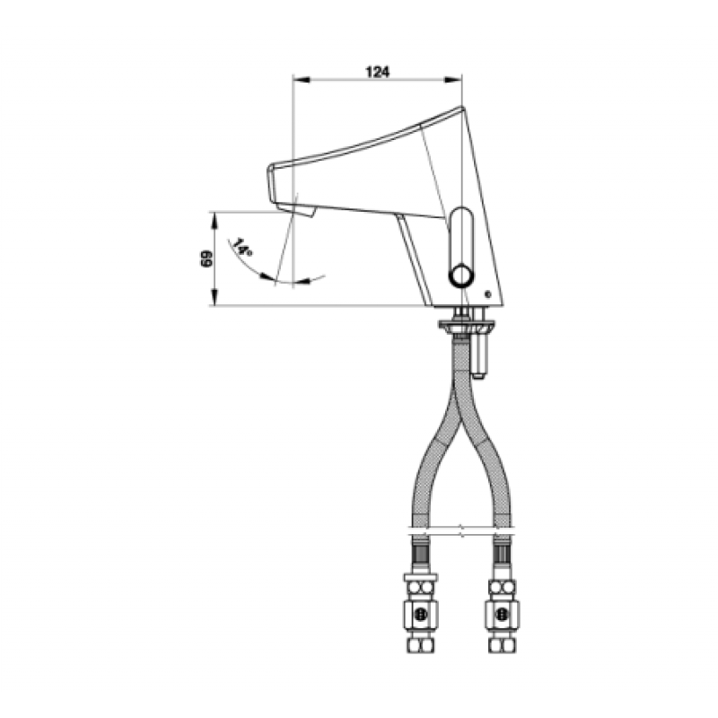 Безконтактний змішувач для раковини Presto New Touch 56603