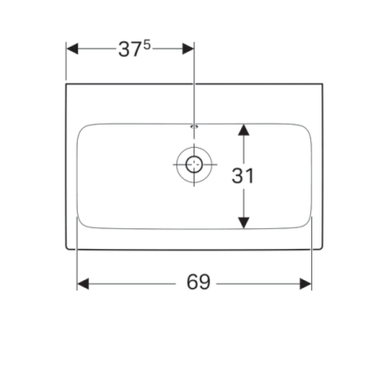 Раковина Geberit iCon 750х485 мм 124078000