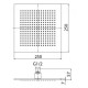 Верхній душ VALVEX Carre Gold 250х250 мм 2455590