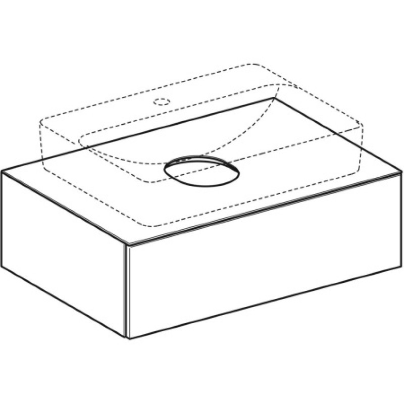Тумба под накладной умывальник Geberit VariForm 750х510 501.160.00.1