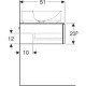 Тумба под накладной умывальник Geberit VariForm 750х510 501.160.00.1