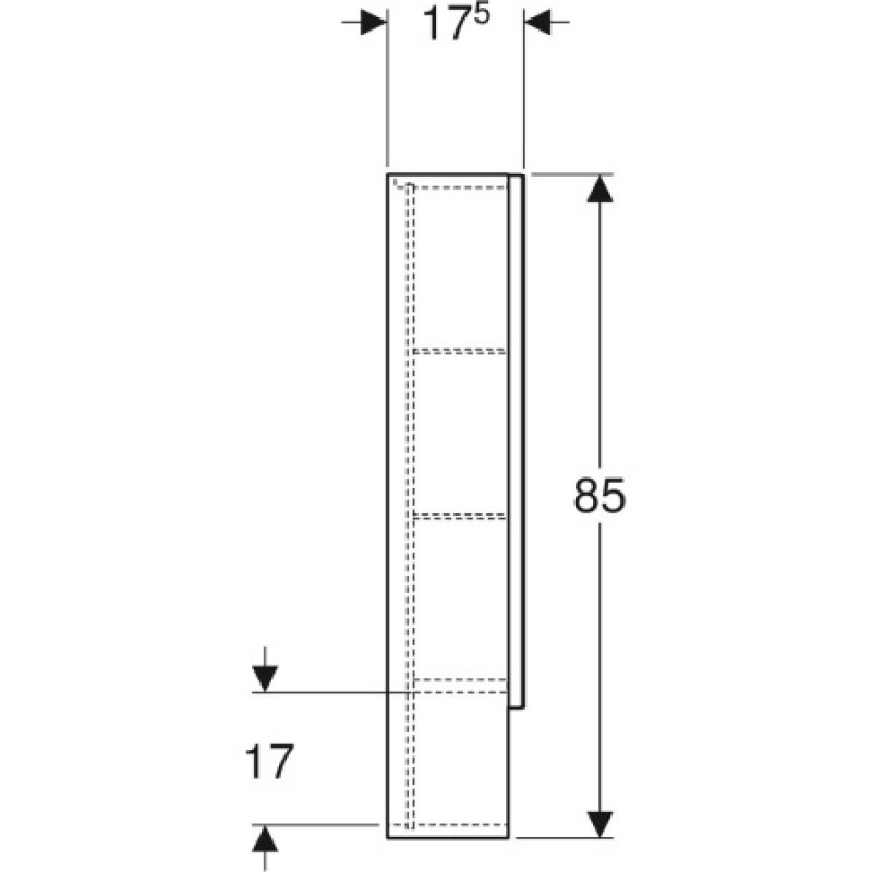Шкафчик-зеркало Geberit Selnova Square 588х850х175 мм 501.264.00.1
