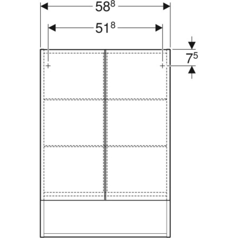 Шкафчик-зеркало Geberit Selnova Square 588х850х175 мм 501.264.00.1