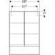 Шкафчик-зеркало Geberit Selnova Square 588х850х175 мм 501.264.00.1