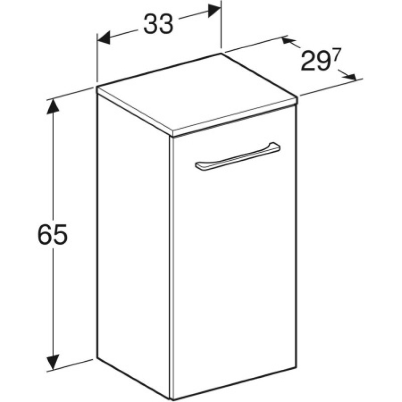 Пенал Geberit Selnova Square 330х297 мм 501.274.00.1
