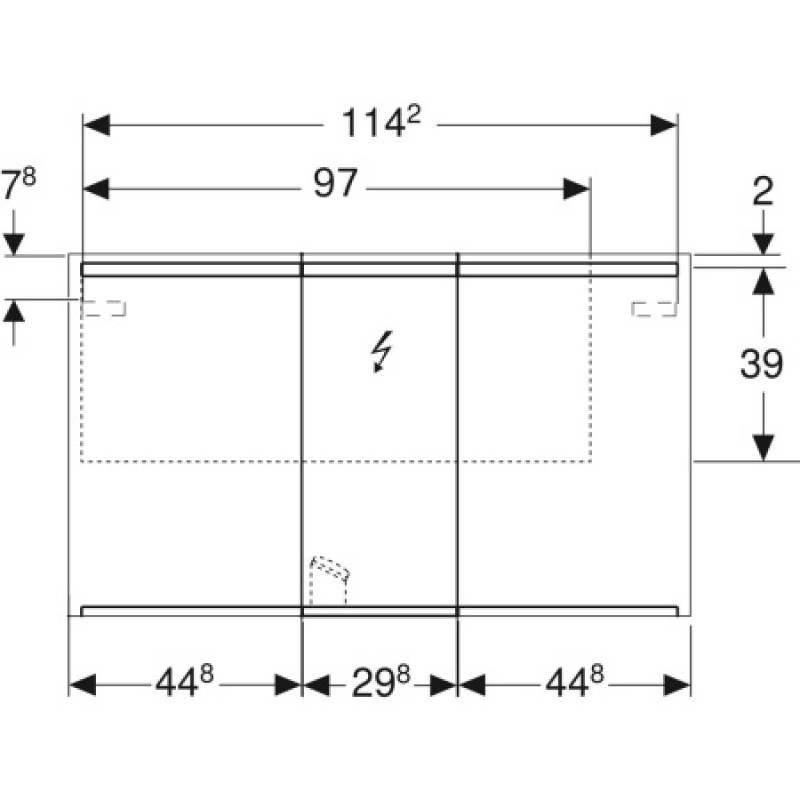Шкафчик-зеркало с подсветкой Geberit Option 1200x700x150 мм 500.207.00.1